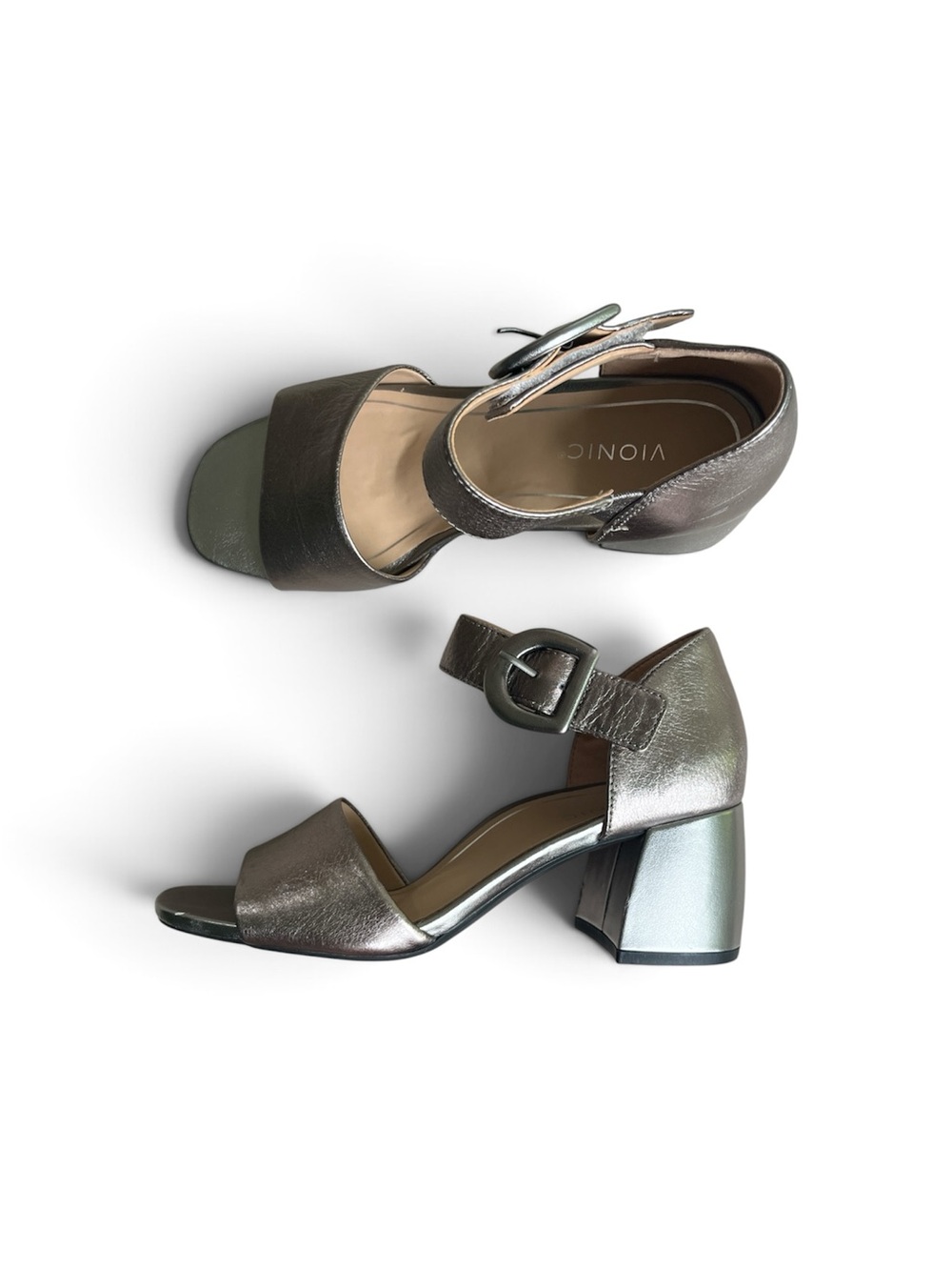 Women’s Vionic Chardonnay Block Heel Sandal - Metallic Leather